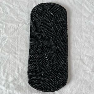 Vintage Black Beaded Eyeglass Case